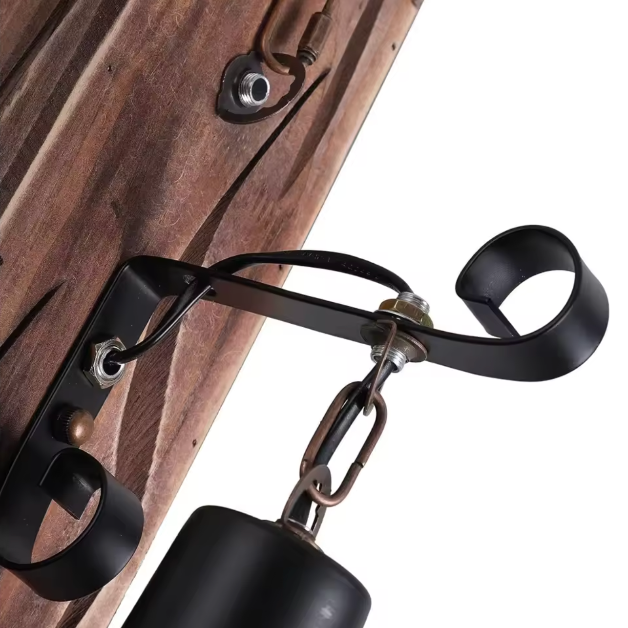 Industriële Retro Hanglamp – 4-Lichts Houten & IJzeren Plafondlamp