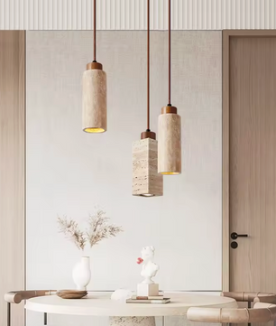 Wabi Sabi Hanglamp – Travertijn Plafondlamp