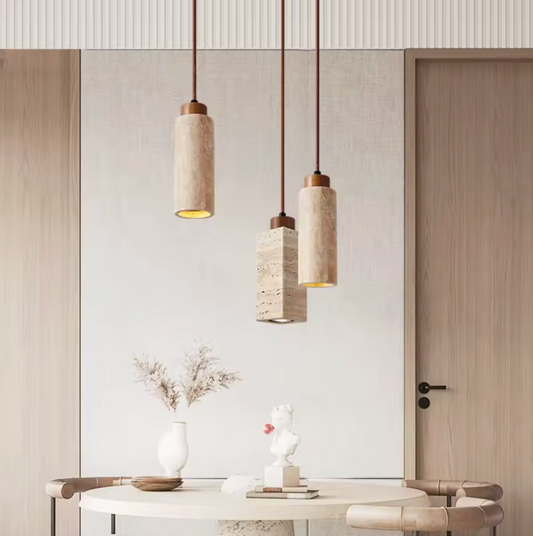 Wabi Sabi Hanglamp – Travertijn Plafondlamp