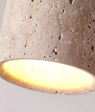 Travertijn Plafondlamp – Moderne Stenen Inbouwlamp voor Hal & Slaapkamer