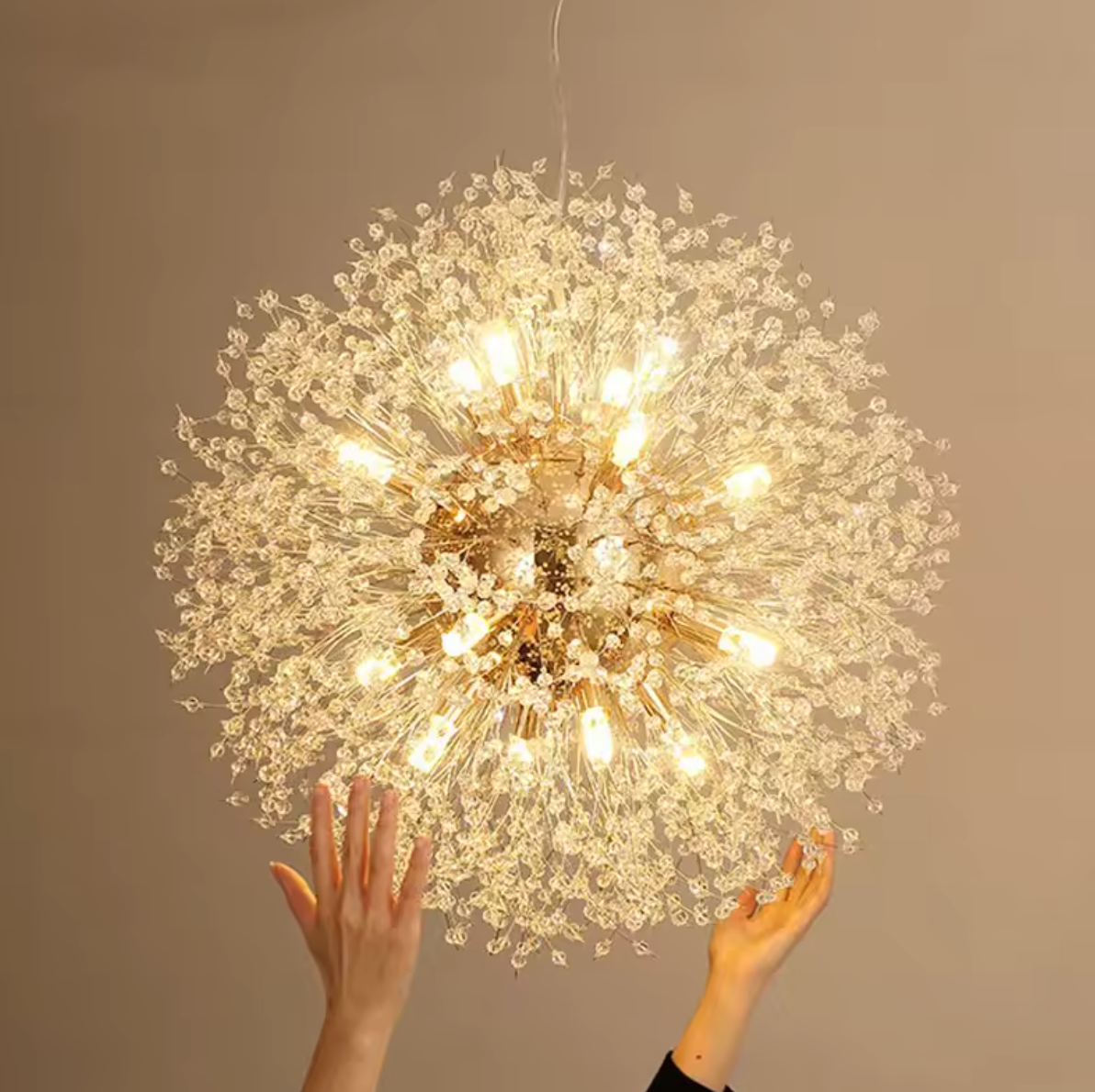 Moderne Paardenbloem LED Hanglamp – Acryl Sterrenhemel Design & Vuurbal Effect