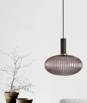 Nordic Glazen Hanglamp – Cognac, Groen, Wit & Rookgrijs, Modern Design