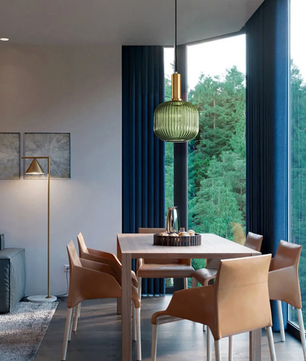 Nordic Glazen Hanglamp – Cognac, Groen, Wit & Rookgrijs, Modern Design