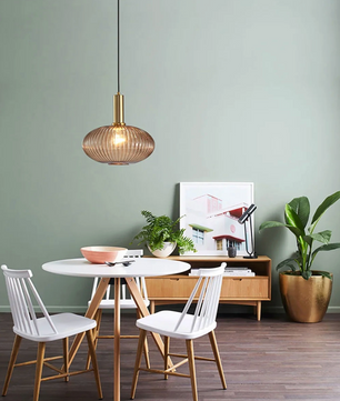 Nordic Glazen Hanglamp – Cognac, Groen, Wit & Rookgrijs, Modern Design