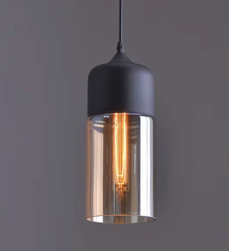 Moderne Nordic LED Hanglamp – Glas & Metaal, Zwart/Wit Design