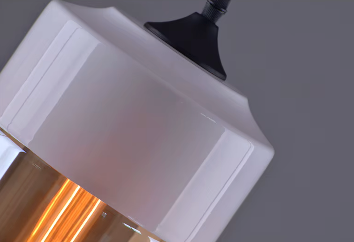 Moderne Nordic LED Hanglamp – Glas & Metaal, Zwart/Wit Design