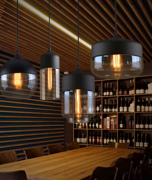 Moderne Nordic LED Hanglamp – Glas & Metaal, Zwart/Wit Design