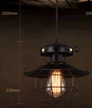 Industriële Retro Hanglamp – Creatieve LED Kroonluchter voor Eetkamer, Bar & Slaapkamer