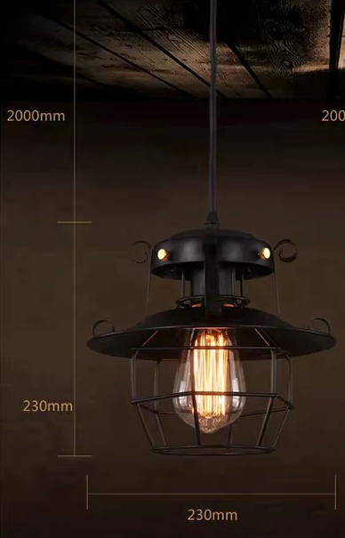 Industriële Retro Hanglamp – Creatieve LED Kroonluchter voor Eetkamer, Bar & Slaapkamer