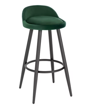 Barkruk met Fluwelen Zitting – Hoog, Comfortabel & Metalen Frame