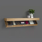 Houten Wandplank met Verborgen Opbergruimte – Zwevend Wandrek 40 cm