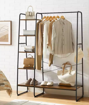 Garderoberek met Hangstang, Schoenenplanken en amp; Haken