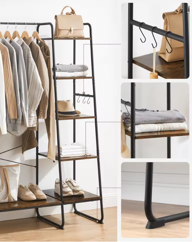 Garderoberek met Hangstang, Schoenenplanken en amp; Haken