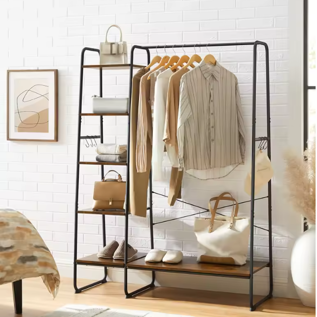 Garderoberek met Hangstang, Schoenenplanken en amp; Haken