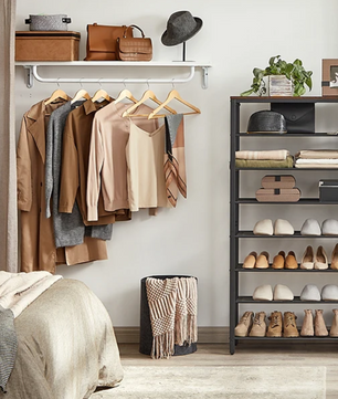 Hoog Schoenenrek met 7 Lagen – Metalen Frame en Ruime Opslag