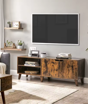 TV-meubel 140 cm – Modern Lowboard met Magnetische Deur en Verstelbare Planken