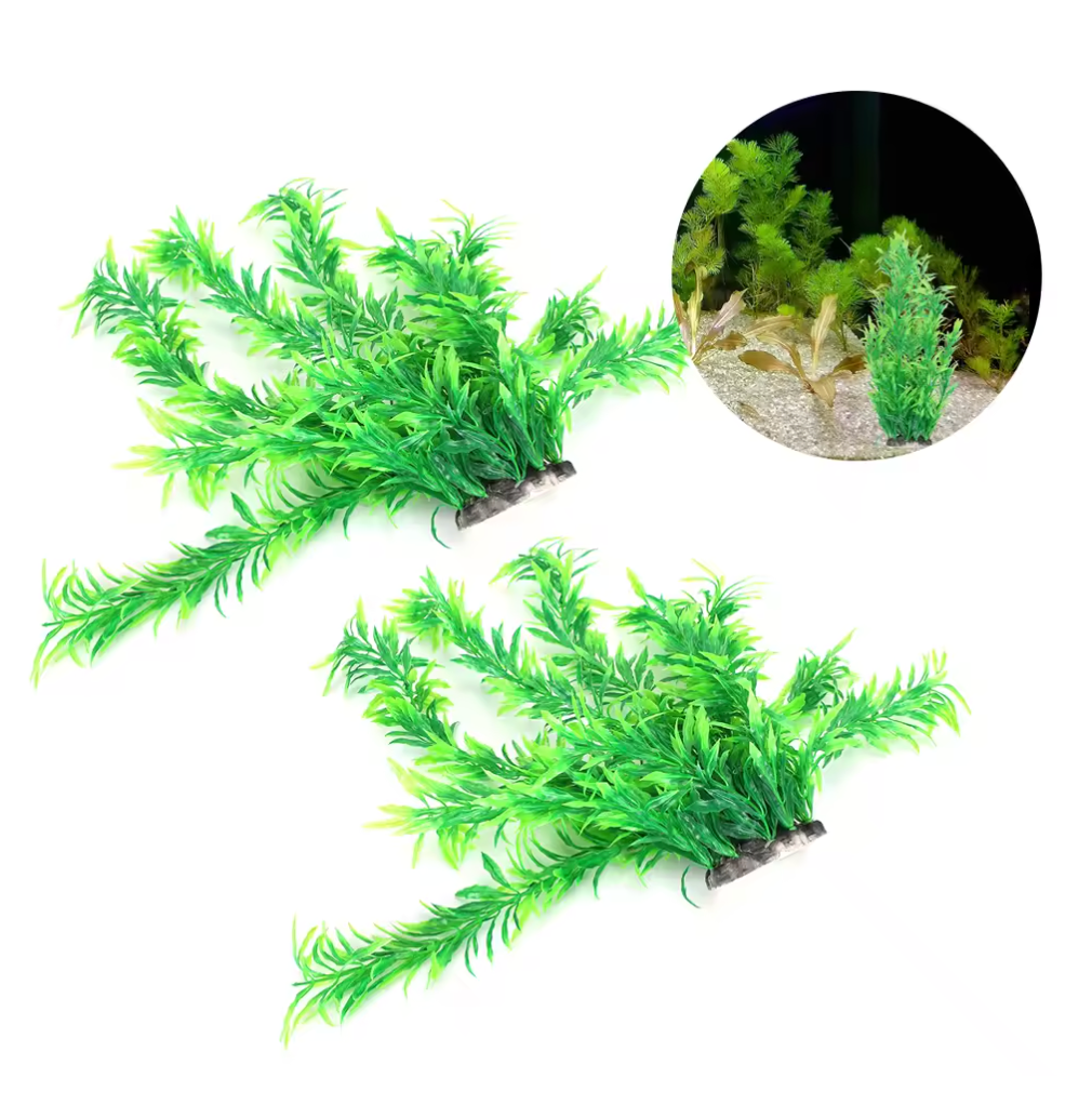 Aquarium Kunstplant – Groene Bal Gras Decoratie, 2 Stuks