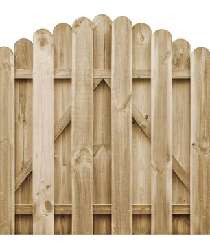 Gebogen Tuinpoort van Geïmpregneerd Grenenhout – 100 x 100 cm, Weerbestendig & Duurzaam