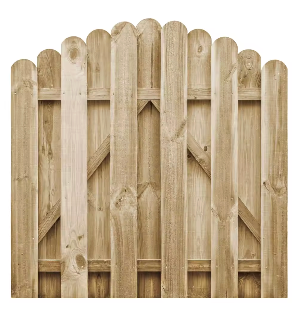 Gebogen Tuinpoort van Geïmpregneerd Grenenhout – 100 x 100 cm, Weerbestendig & Duurzaam