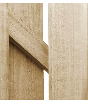 Gebogen Tuinpoort van Geïmpregneerd Grenenhout – 100 x 100 cm, Weerbestendig & Duurzaam