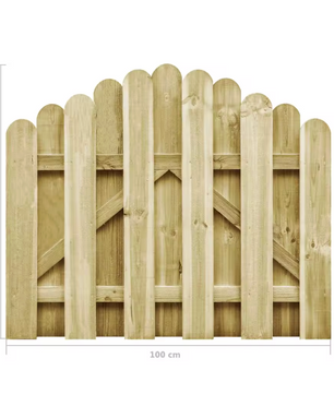 Gebogen Tuinpoort van Geïmpregneerd Grenenhout – 100 x 100 cm, Weerbestendig & Duurzaam
