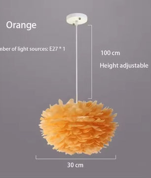 Veren Kroonluchter met Ganzenveren – Scandinavische Design Hanglamp met E27 LED – Luxe & Sfeervolle Verlichting voor Woonkamer, Slaapkamer & Horeca