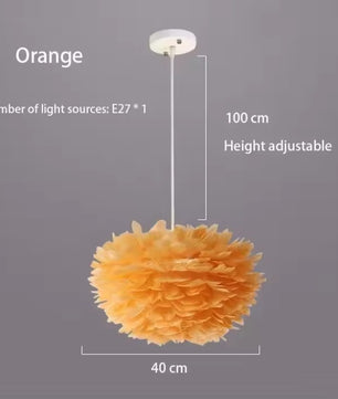 Veren Kroonluchter met Ganzenveren – Scandinavische Design Hanglamp met E27 LED – Luxe & Sfeervolle Verlichting voor Woonkamer, Slaapkamer & Horeca