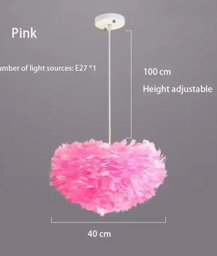Veren Kroonluchter met Ganzenveren – Scandinavische Design Hanglamp met E27 LED – Luxe & Sfeervolle Verlichting voor Woonkamer, Slaapkamer & Horeca