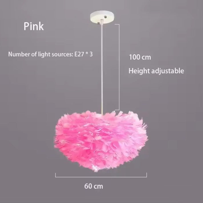 Veren Kroonluchter met Ganzenveren – Scandinavische Design Hanglamp met E27 LED – Luxe & Sfeervolle Verlichting voor Woonkamer, Slaapkamer & Horeca