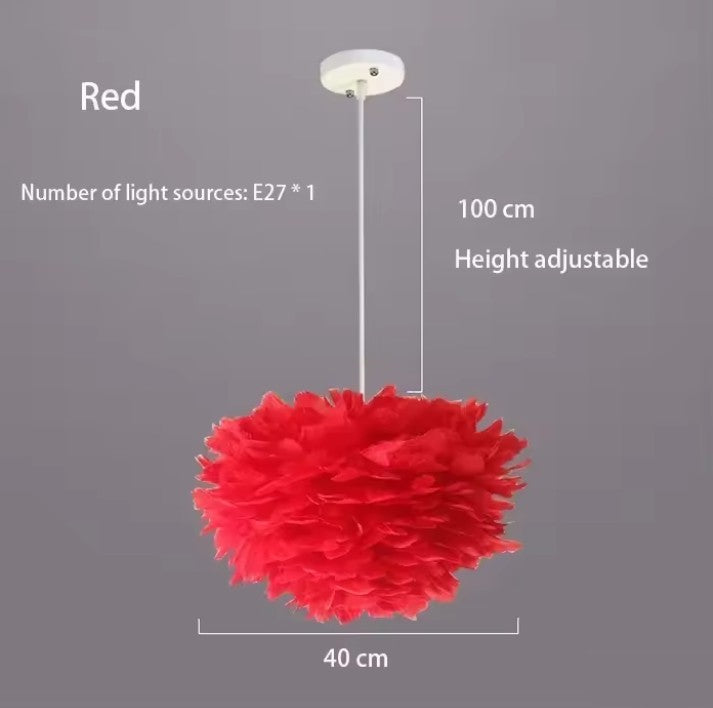 Veren Kroonluchter met Ganzenveren – Scandinavische Design Hanglamp met E27 LED – Luxe & Sfeervolle Verlichting voor Woonkamer, Slaapkamer & Horeca