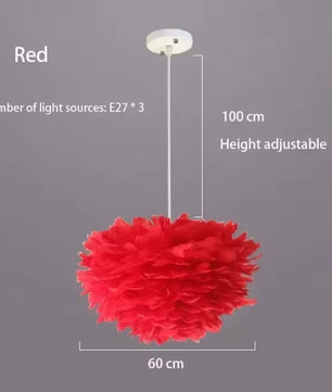 Veren Kroonluchter met Ganzenveren – Scandinavische Design Hanglamp met E27 LED – Luxe & Sfeervolle Verlichting voor Woonkamer, Slaapkamer & Horeca