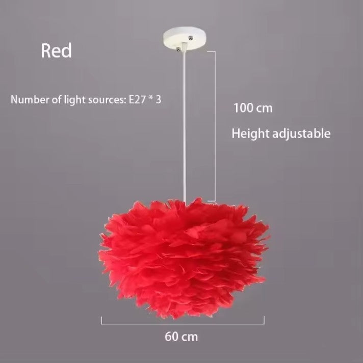 Veren Kroonluchter met Ganzenveren – Scandinavische Design Hanglamp met E27 LED – Luxe & Sfeervolle Verlichting voor Woonkamer, Slaapkamer & Horeca