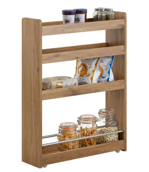 Smalle Rolwagen met 4 Niveaus – Keuken- of Badkamerrek 81 cm