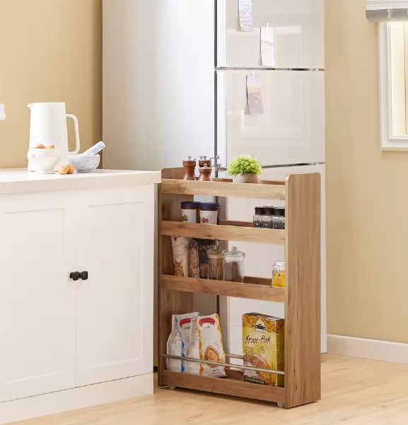 Smalle Rolwagen met 4 Niveaus – Keuken- of Badkamerrek 81 cm