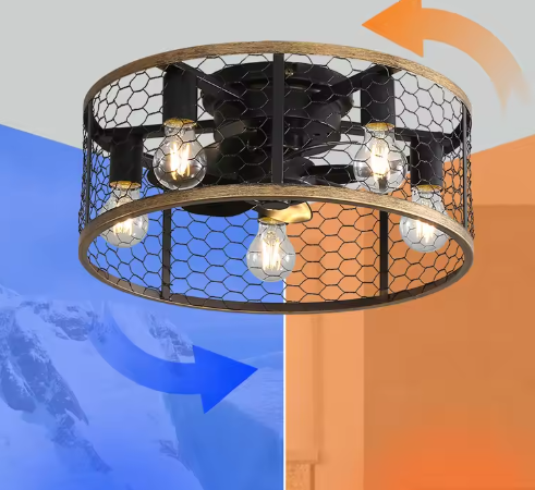 Moderne Slimme Plafondventilator met Licht – 20 Inch, 6 Snelheden & Afstandsbediening