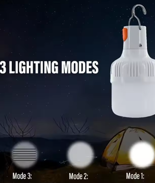 Draagbare LED Campinglamp – USB Oplaadbaar, 60W, 3 Lichtstanden