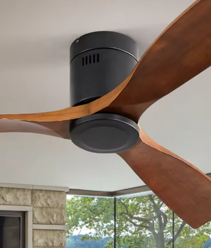 Moderne Plafondventilator met Houten Bladen – 52 Inch, DC-Motor & Afstandsbediening