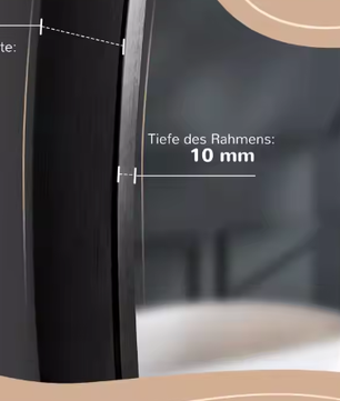 Ronde Badkamerspiegel – Ø50 cm, Zwart Aluminium Frame, Modern & Waterbestendig