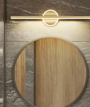 Moderne LED Wandlamp – Goud/Zwart Spiegel- & Binnenverlichting