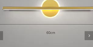 Moderne LED Wandlamp – Goud/Zwart Spiegel- & Binnenverlichting