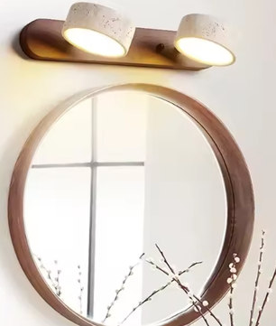 Travertijn Duo Wandlamp – Wabi Sabi LED Verlichting, Draaibaar & Modern