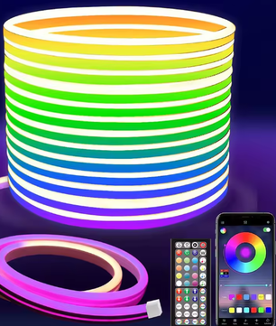 Flexibele RGB LED Neon Lichtslang – App & Afstandsbediening, IP65 Waterdicht