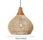 Vintage Boho Rotan Hanglamp – Handgemaakte E27 Plafondlamp voor Eetkamer & Woonkamer