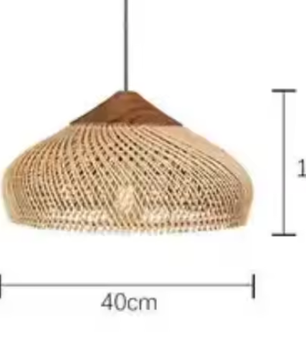 Vintage Boho Rotan Hanglamp – Handgemaakte E27 Plafondlamp voor Eetkamer & Woonkamer