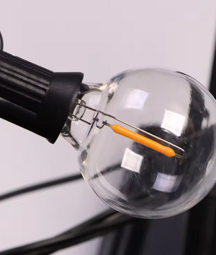 Solar Lichtslinger 12M – 30 LED G40 Lampen, USB & Zonnepaneel, Waterdicht en Onbreekbaar