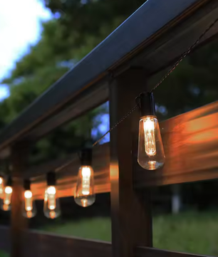 Solar Lichtslinger 15M – 100 LED Edison Lampen, Retro & Waterdicht IP65