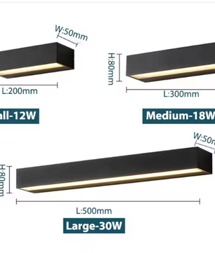 LED Buiten Wandlamp – IP65 Waterdicht, Aluminium, Moderne Veranda- en Gevelverlichting