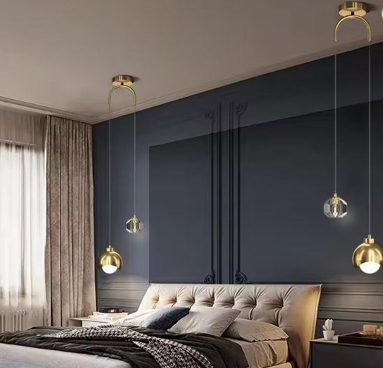 Moderne Kristallen Hanglamp – Luxe Minimalistisch Design voor Slaapkamer & Woonkamer