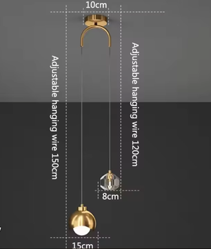 Moderne Kristallen Hanglamp – Luxe Minimalistisch Design voor Slaapkamer & Woonkamer
