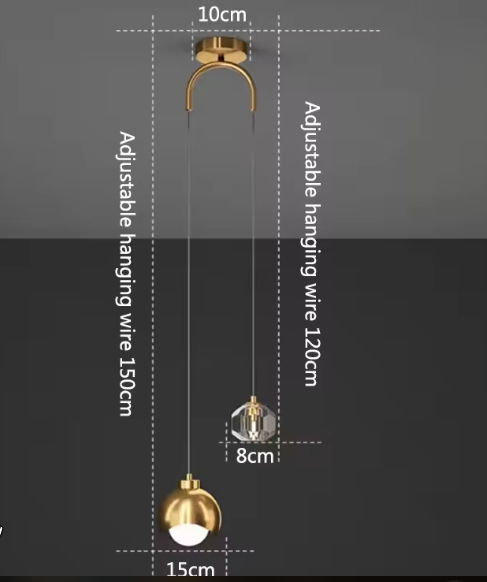 Moderne Kristallen Hanglamp – Luxe Minimalistisch Design voor Slaapkamer & Woonkamer